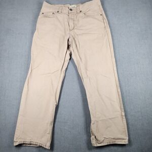 Blue Mountain Pants Mens 34x30 Relaxed Fit 5 Pocket Khaki Cotton Canvas Tan